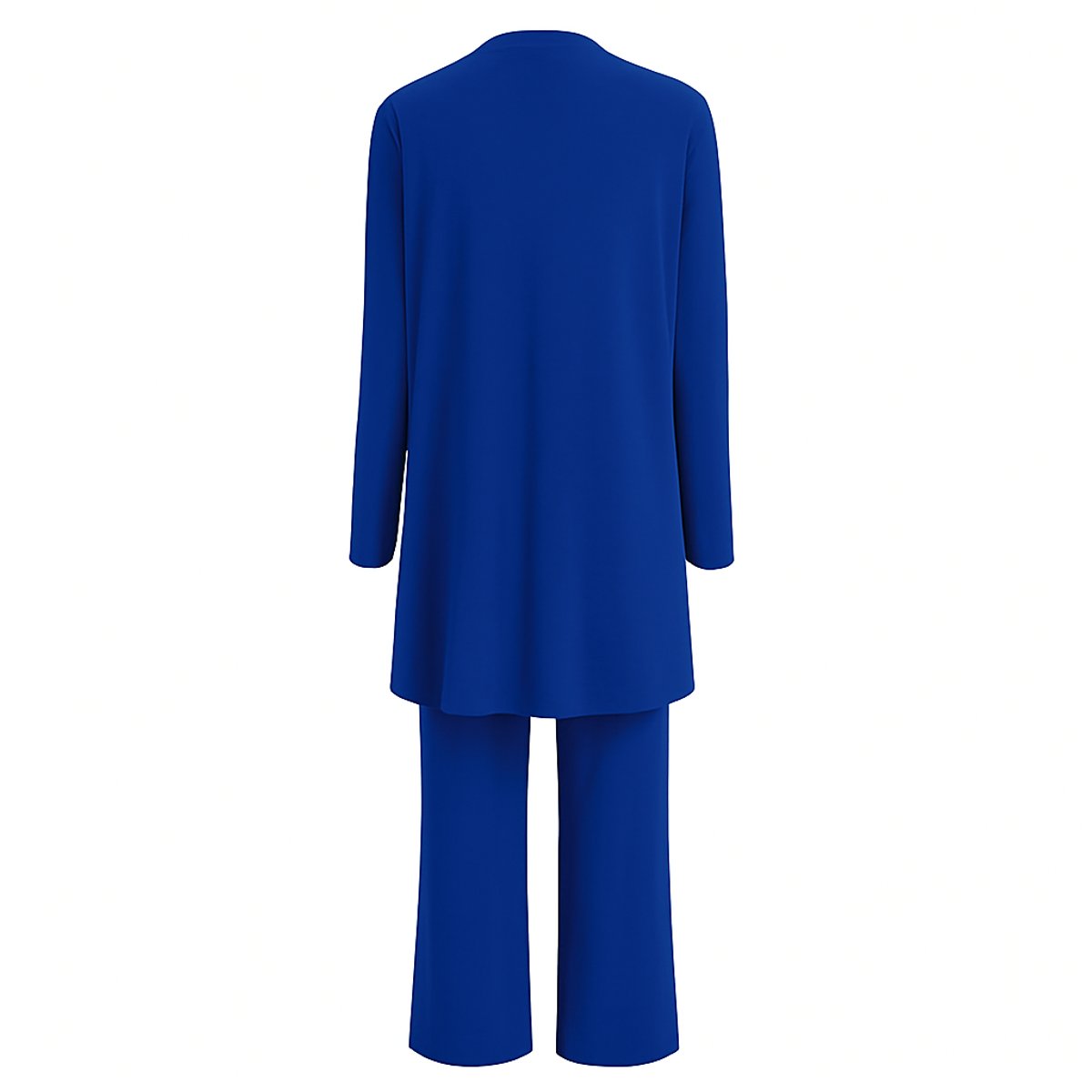 Women's 3-Piece Set: Open Longline Cardigan, Top, and Culottes