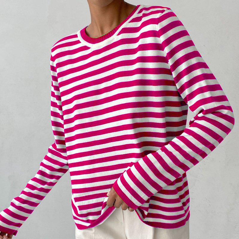 Long-Sleeve Striped T-Shirt for Women