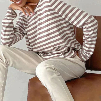 Long-Sleeve Striped T-Shirt for Women