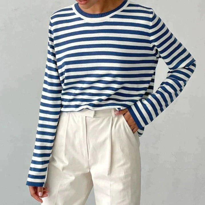 Long-Sleeve Striped T-Shirt for Women