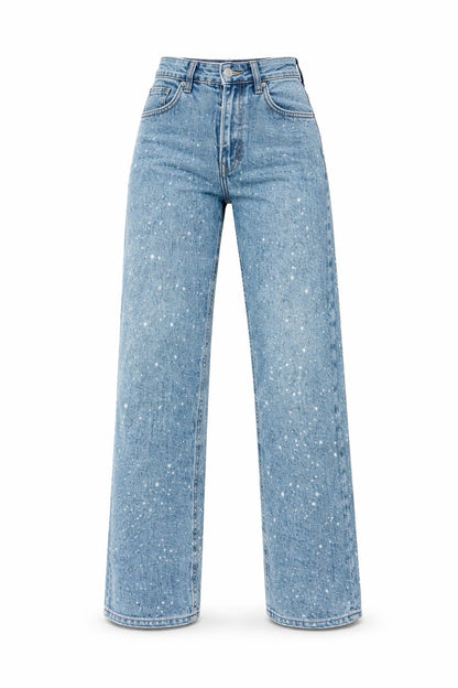 Women's Shimmer Straight Leg High-Rise Jeans