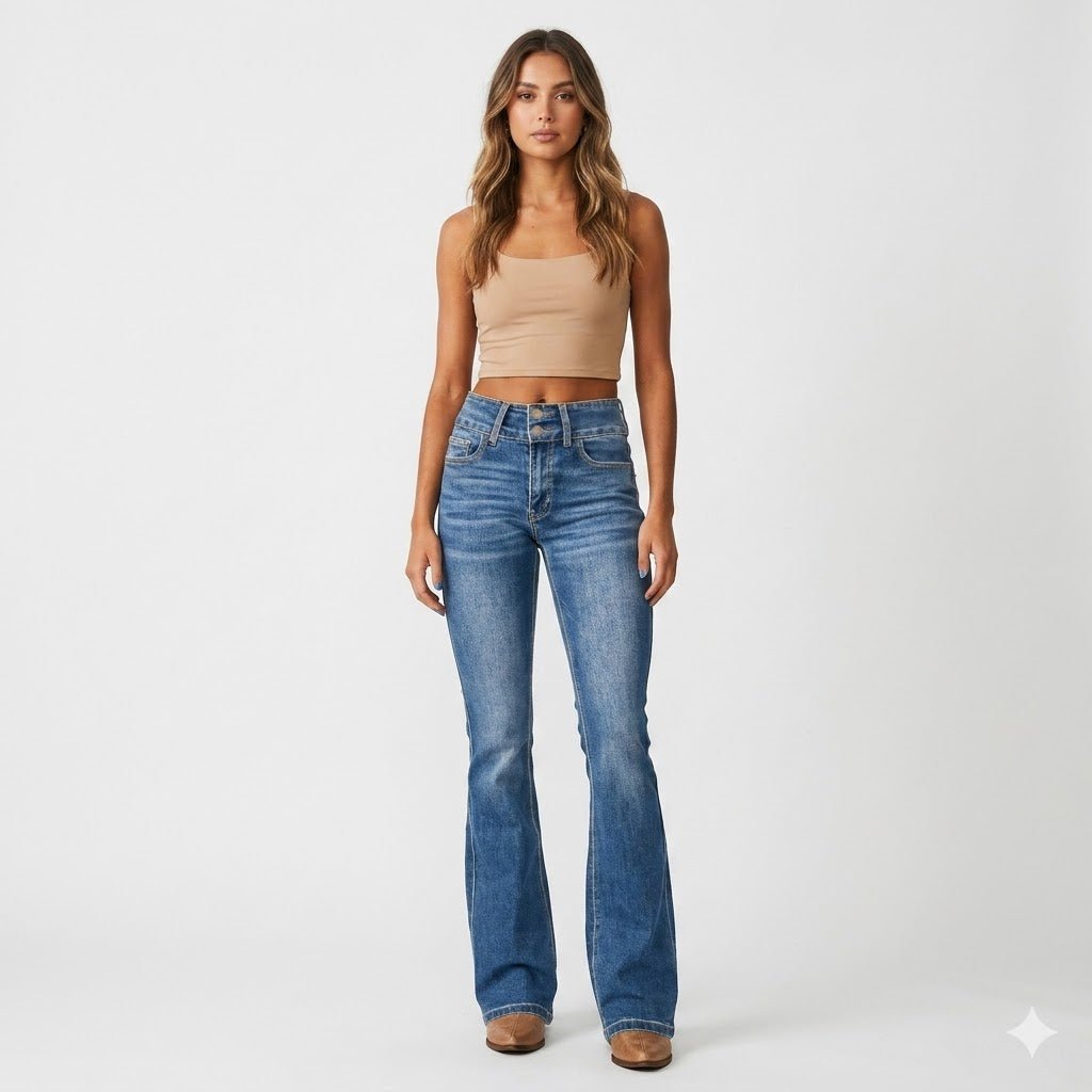 Women's High-Rise Sculpting Flared Denim Jeans