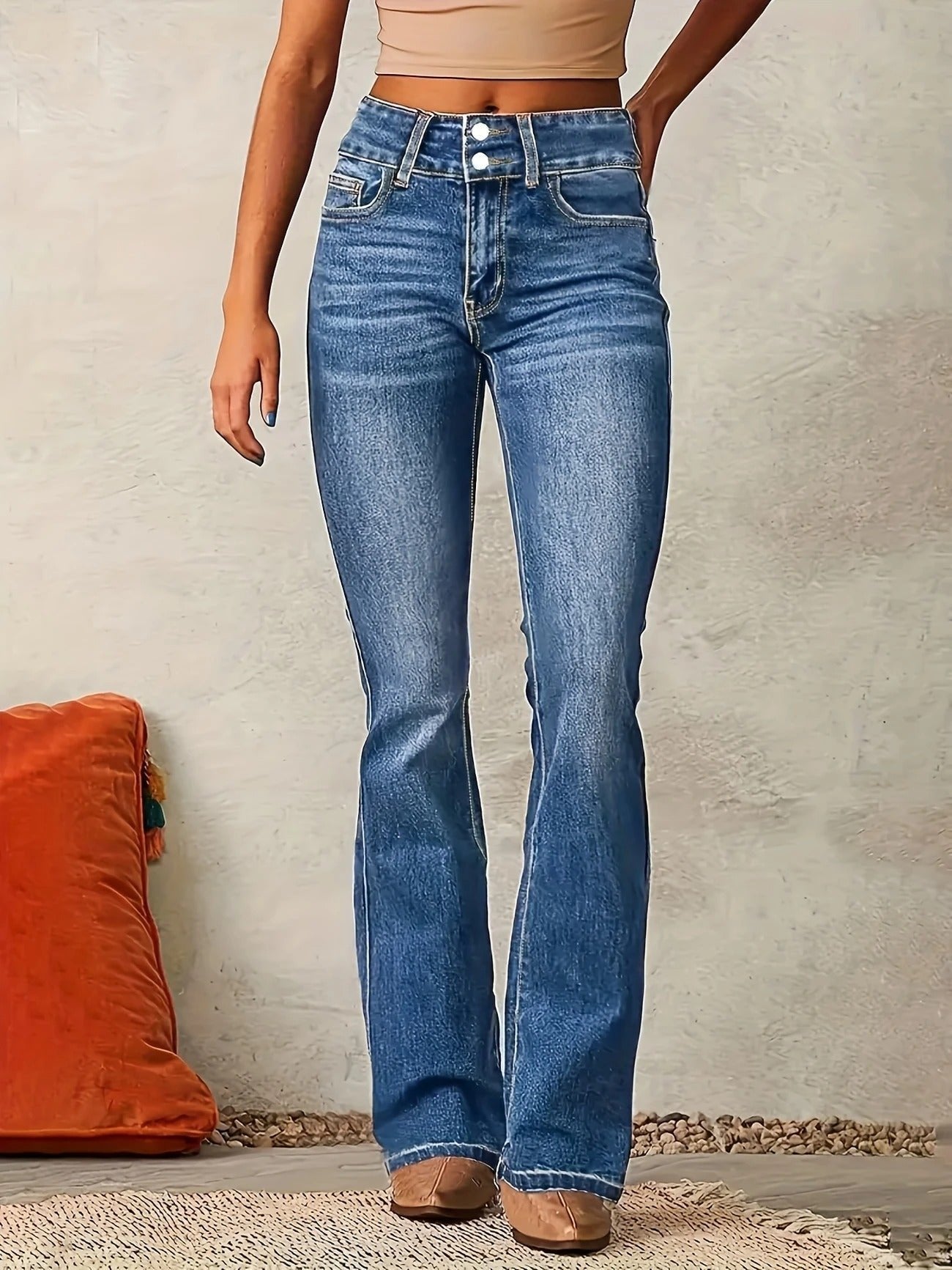 Women's High-Rise Sculpting Flared Denim Jeans