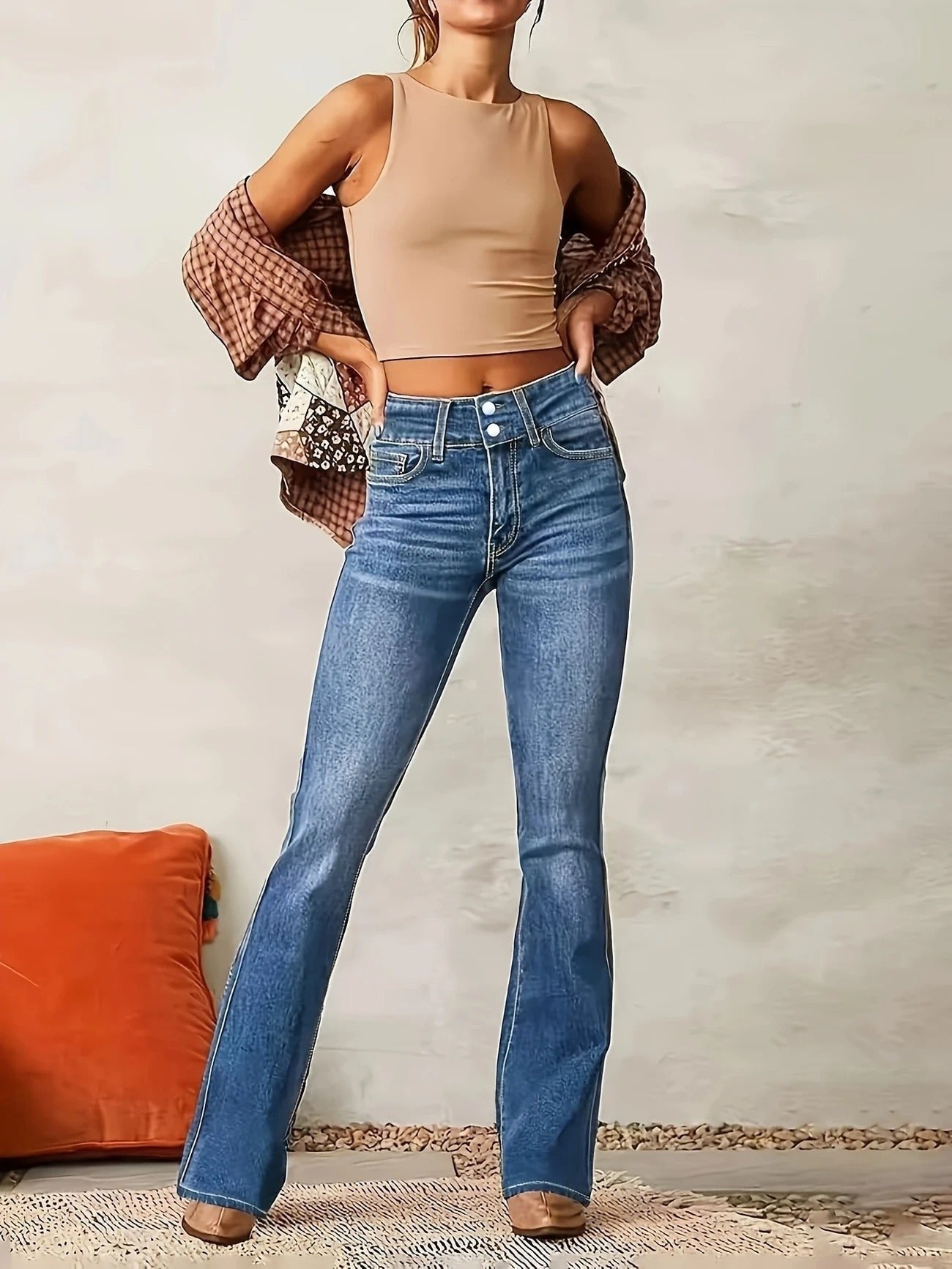 Women's High-Rise Sculpting Flared Denim Jeans