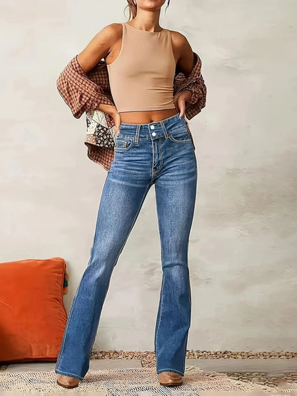 Women's High-Rise Sculpting Flared Denim Jeans