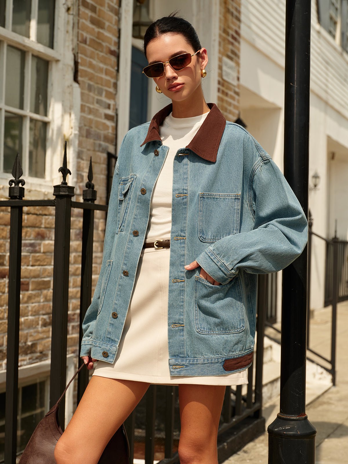 Structured Woven High-Rise Belted Mini Skirt for Women