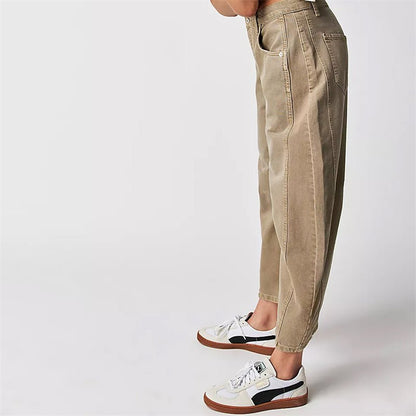 Women's Relaxed Fit High-Waisted Wide Barrel Jeans