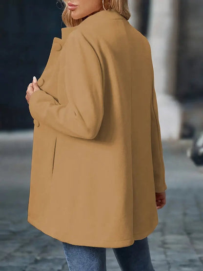 Women's Stand-Collar Button-Down Winter Coat