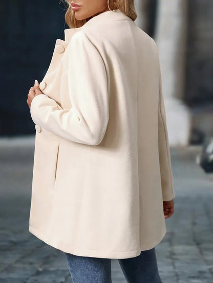 Women's Stand-Collar Button-Down Winter Coat