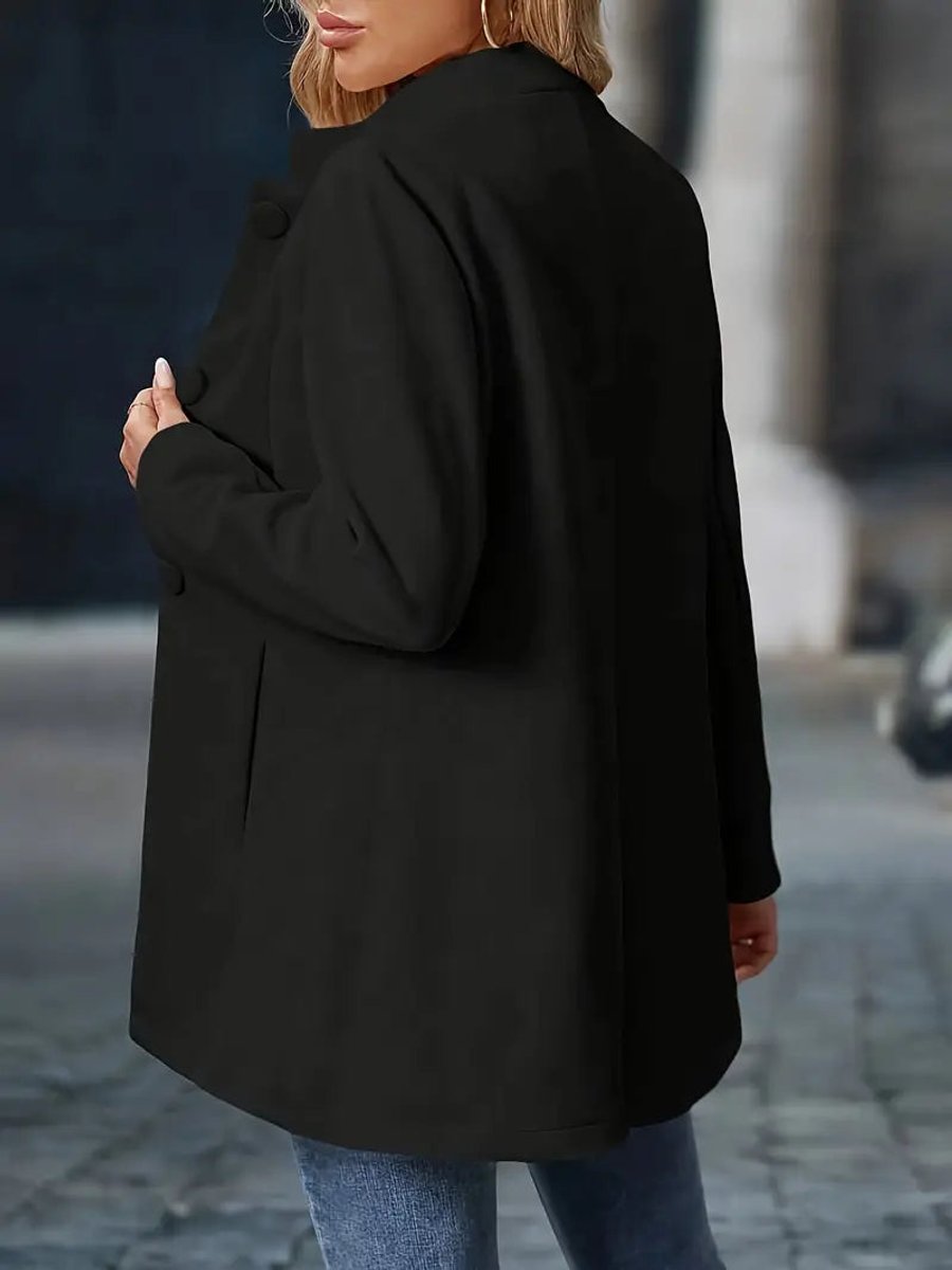 Women's Stand-Collar Button-Down Winter Coat