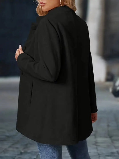 Women's Stand-Collar Button-Down Winter Coat