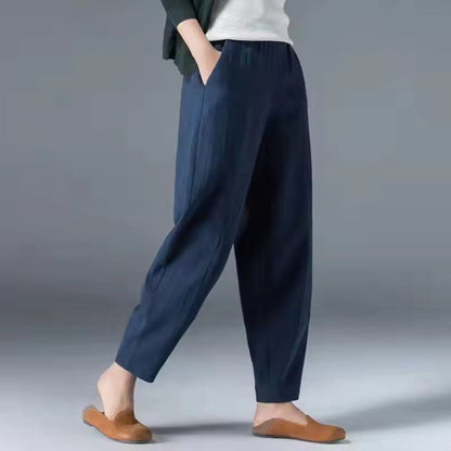 Women's Lightweight Elastic Waist Summer Trousers