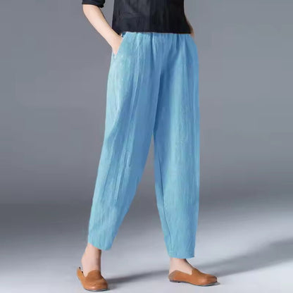 Women's Lightweight Elastic Waist Summer Trousers