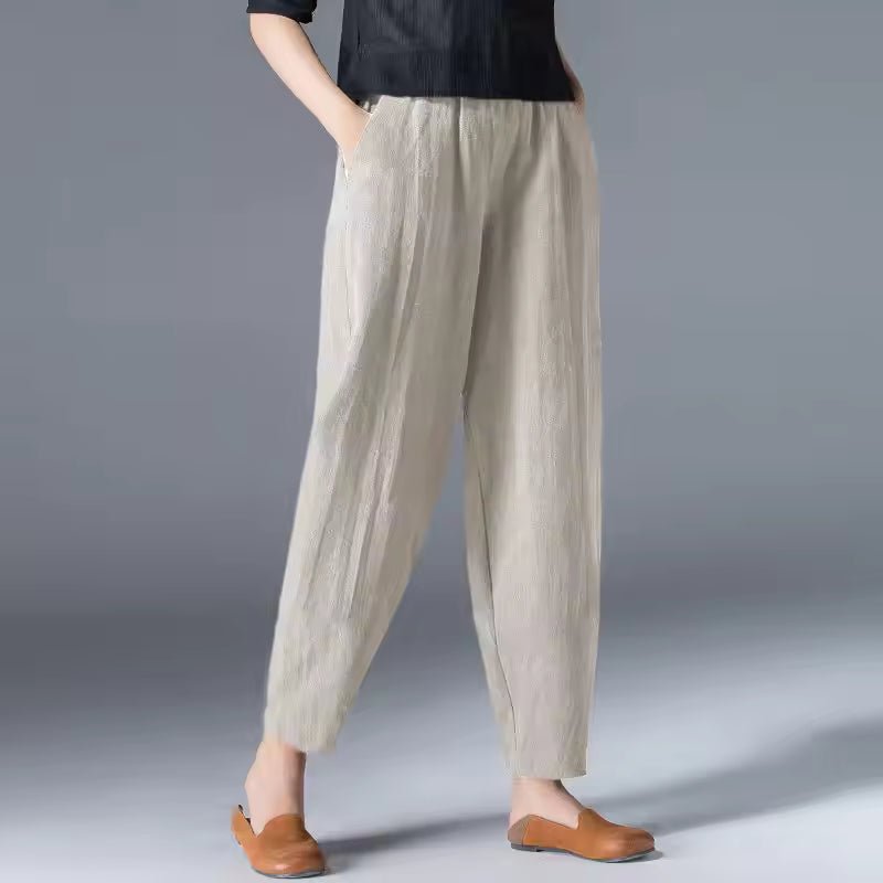 Women's Lightweight Elastic Waist Summer Trousers
