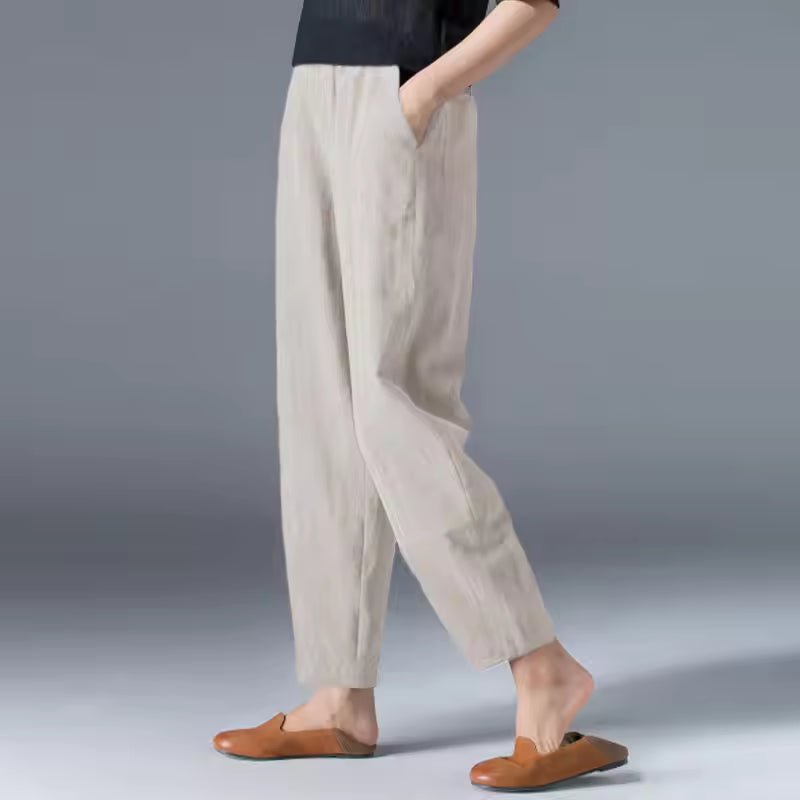 Women's Lightweight Elastic Waist Summer Trousers