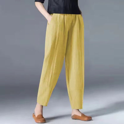 Women's Lightweight Elastic Waist Summer Trousers