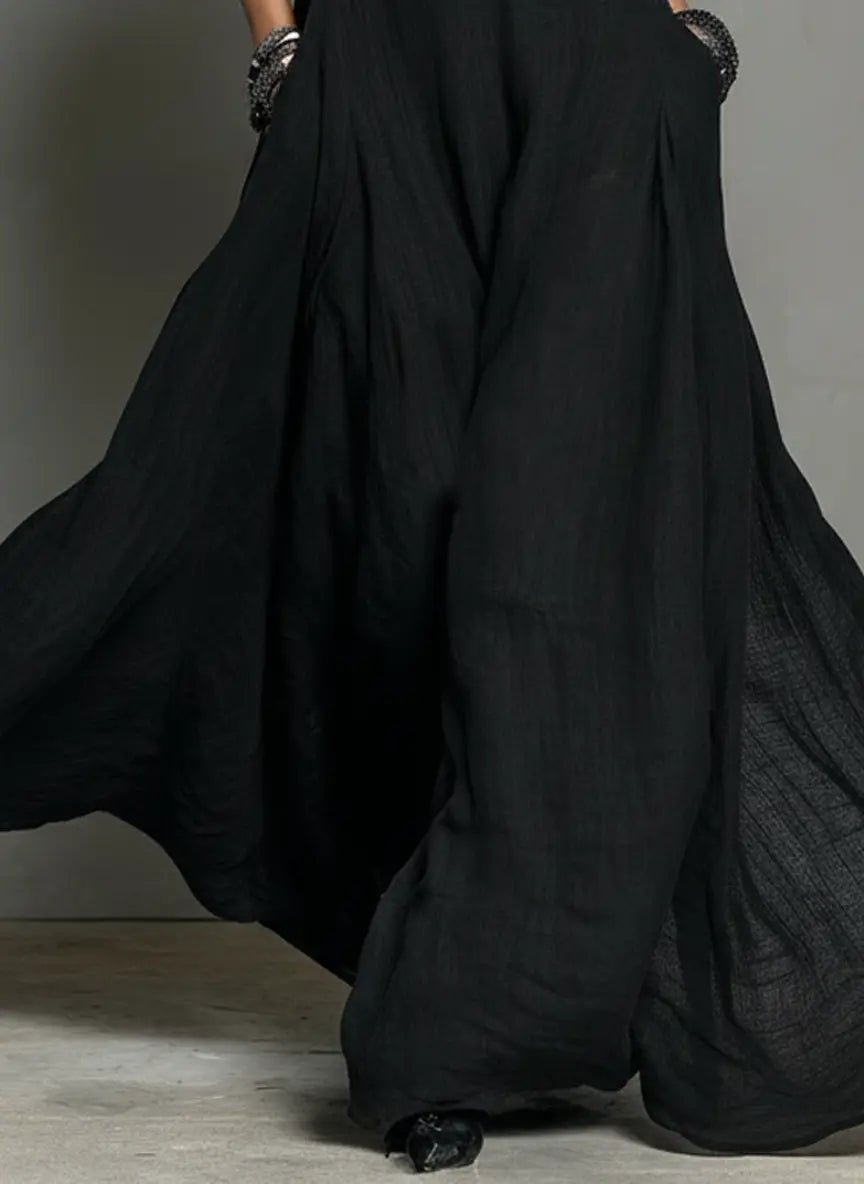 Women's Halter-Neck Linen Maxi Dress