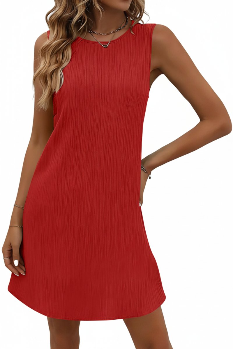 Women's Relaxed-Fit Sleeveless Short Swing Evening Dress
