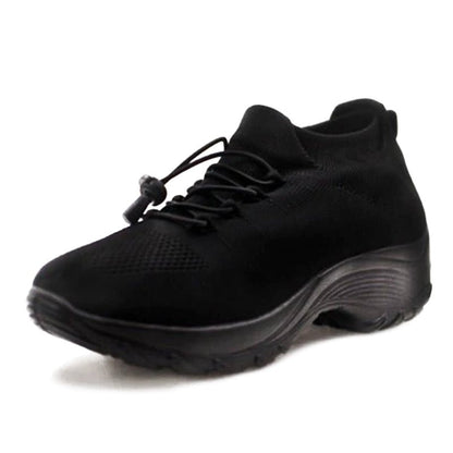 Women's Cushioned Orthopedic Platform Lace-Up Sneakers