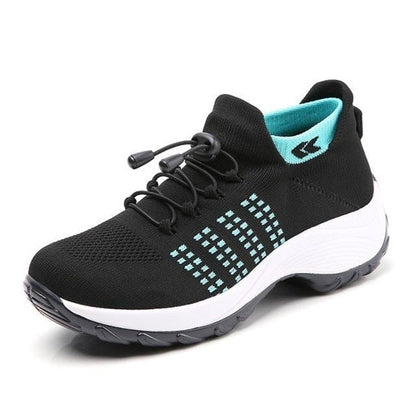 Women's Cushioned Orthopedic Platform Lace-Up Sneakers