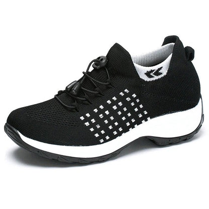 Women's Cushioned Orthopedic Platform Lace-Up Sneakers