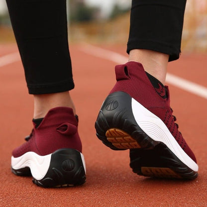 Women's Cushioned Orthopedic Platform Lace-Up Sneakers