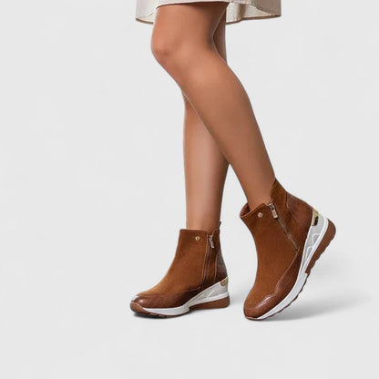 Women's Orthopedic Zip-Up Wedge Ankle Boots