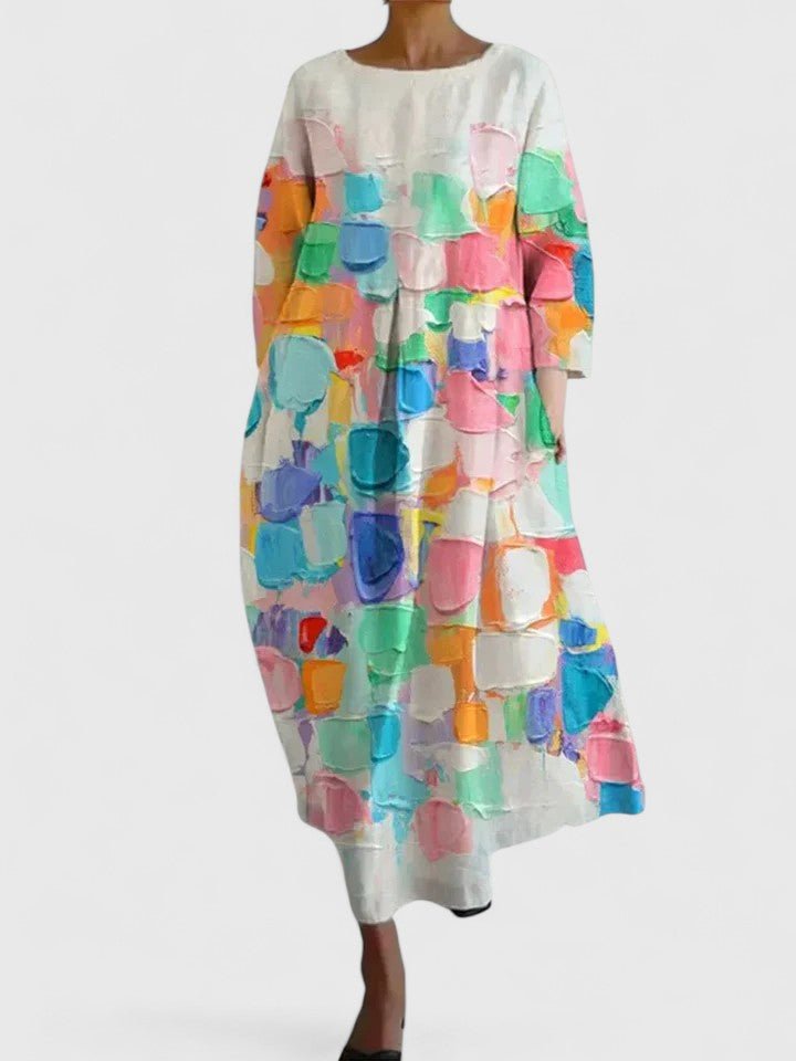 Women's Relaxed-Fit Midi Dress with Turtle Graphic
