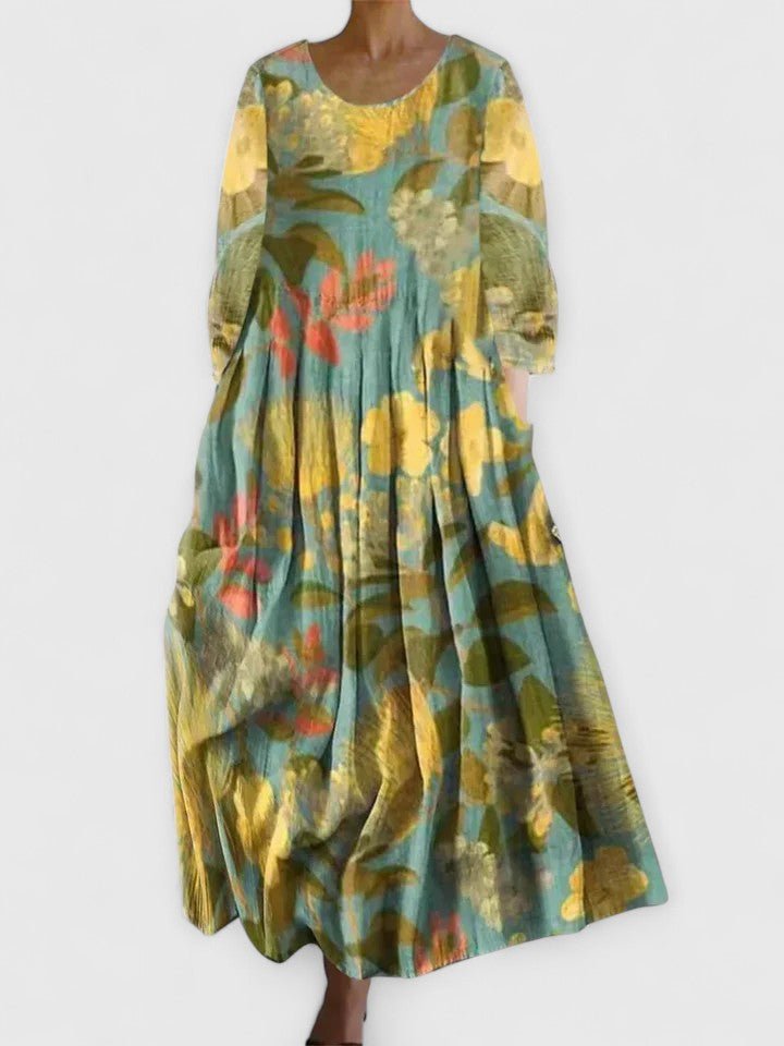 Women's Relaxed-Fit Midi Dress with Turtle Graphic