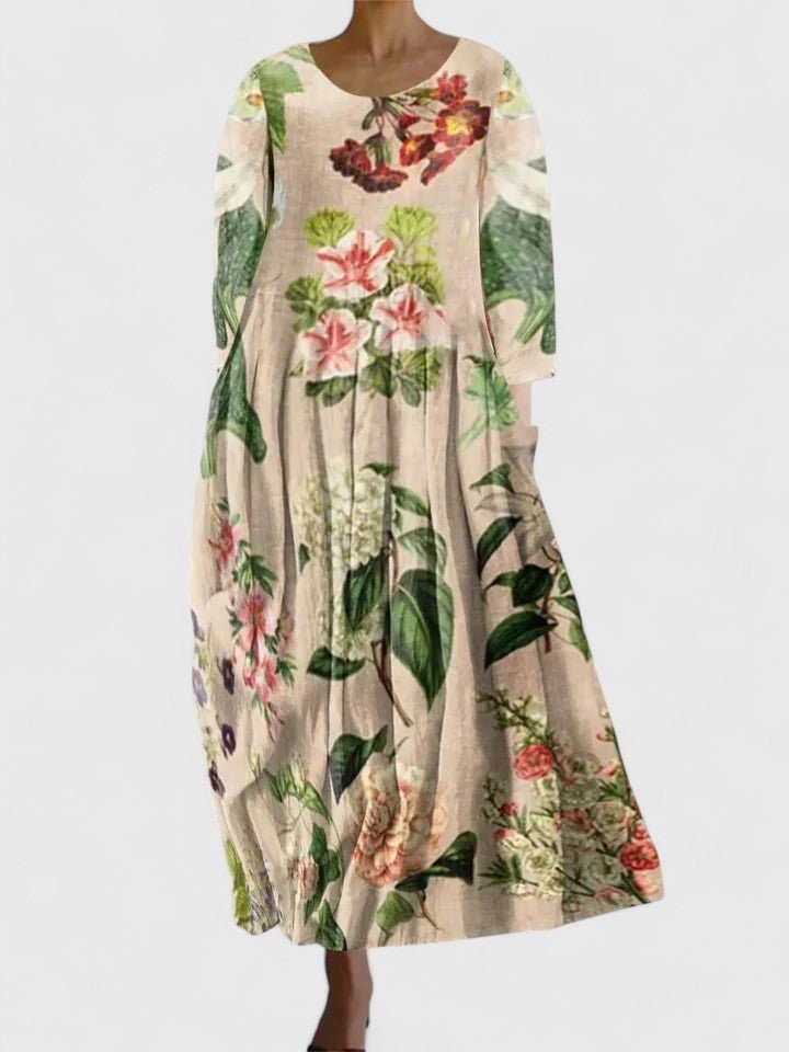 Women's Relaxed-Fit Midi Dress with Turtle Graphic