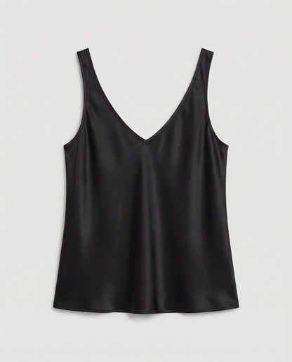 Women's Thick Strap V-Neck Satin Camisole Top