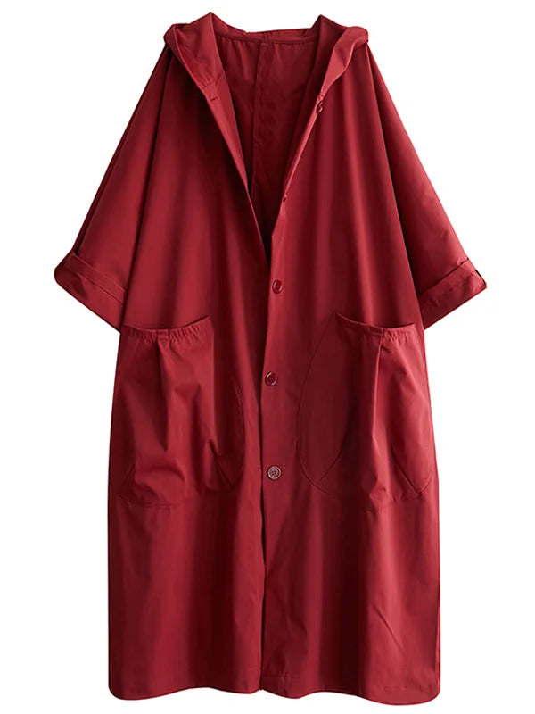 Oversized Hooded Outerwear Coat with Pockets
