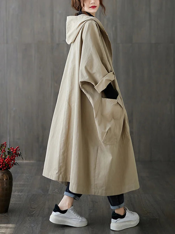 Oversized Hooded Outerwear Coat with Pockets
