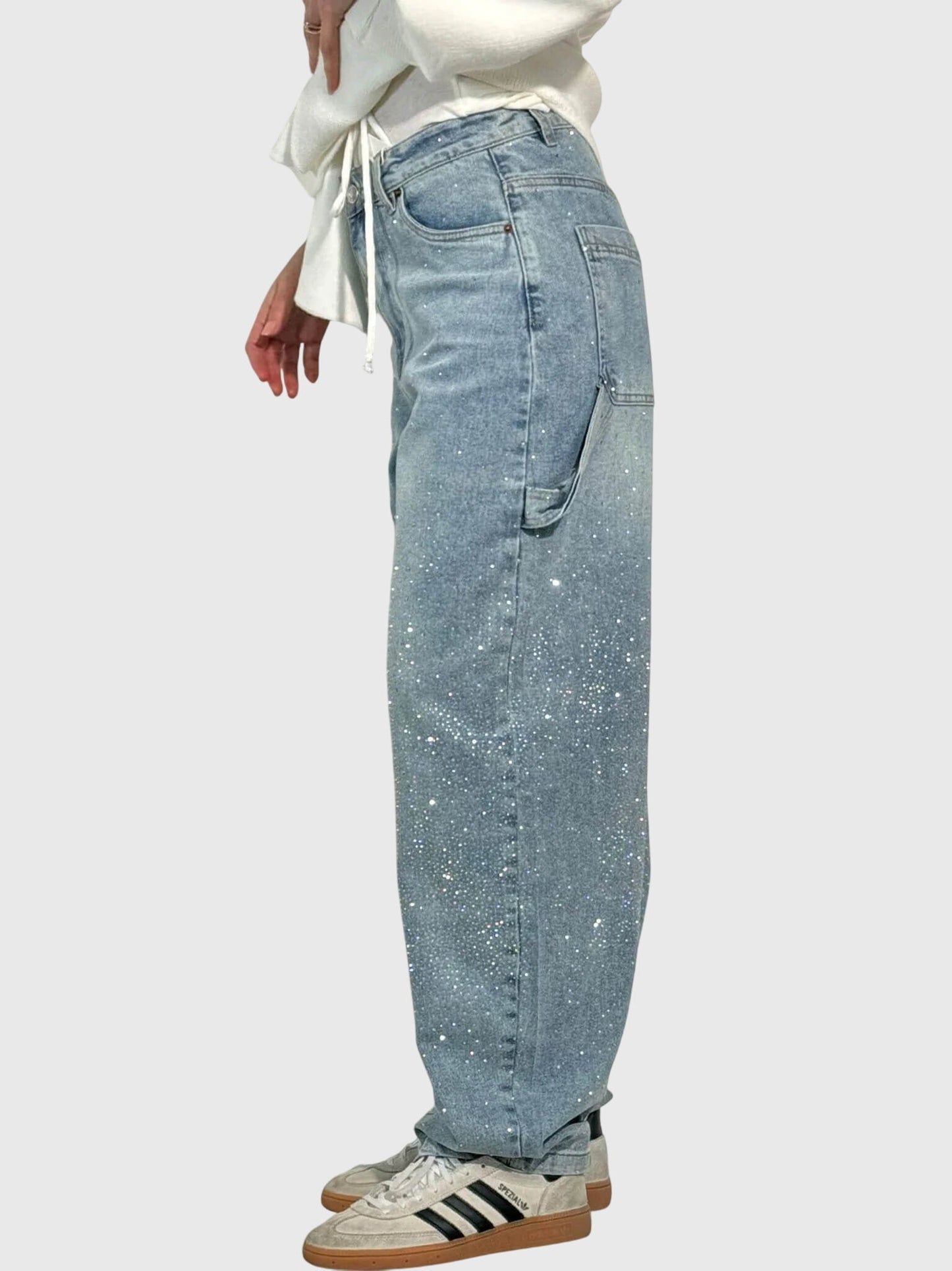 Women's Rhinestone Embellished Denim Jeans