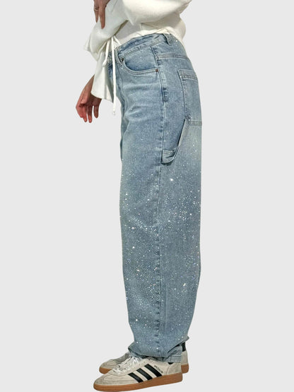 Women's Rhinestone Embellished Denim Jeans