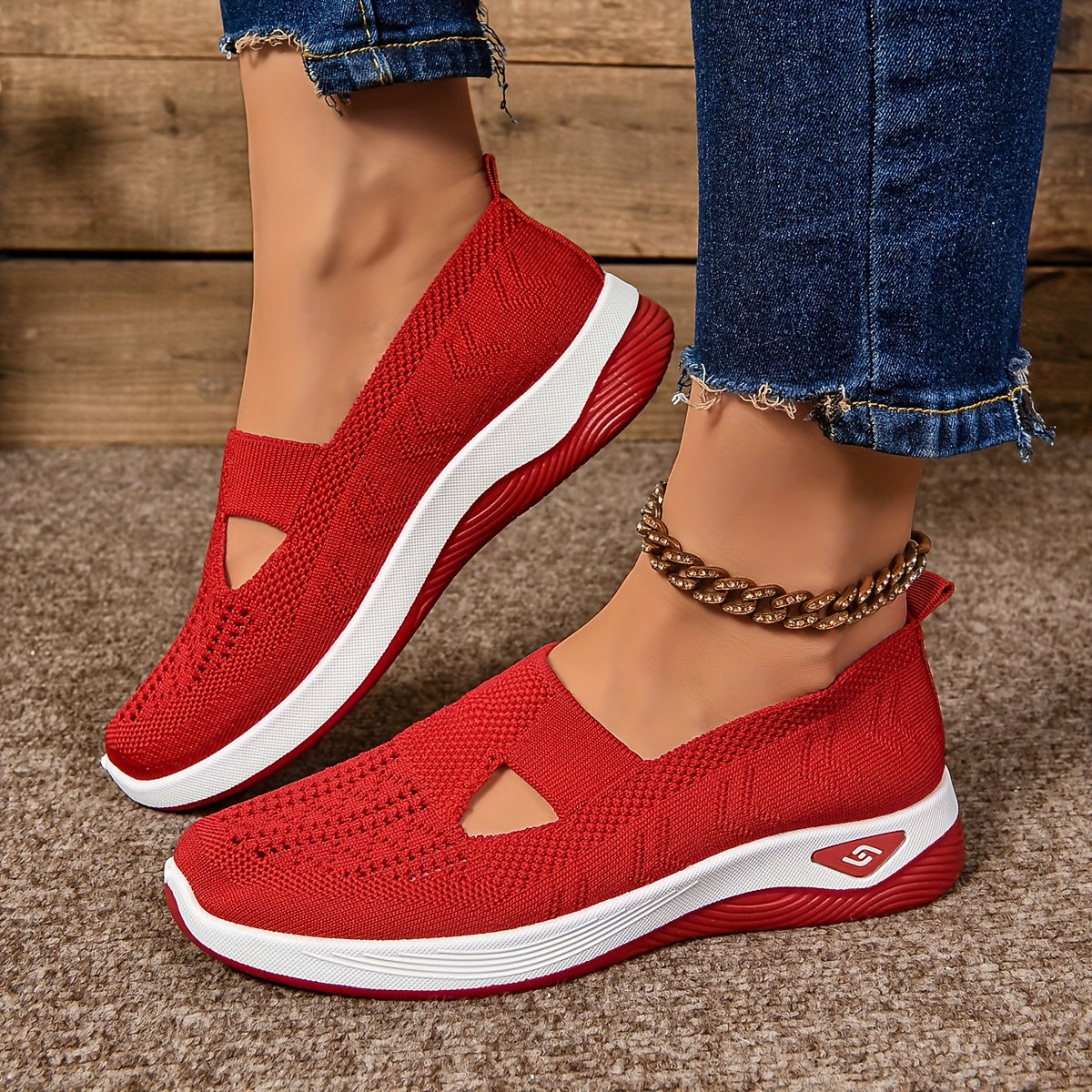 Orthopaedic Non-Slip Comfort Trainers with Removable Insole