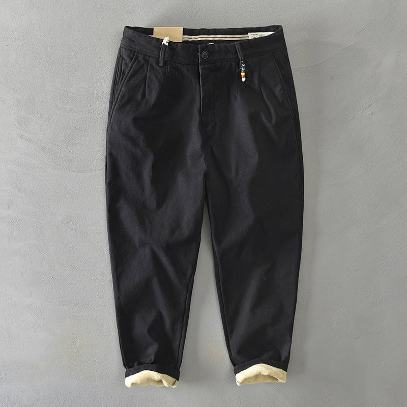 Men's Tapered Casual Chino Trousers