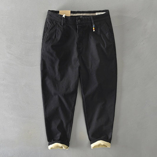 Men's Tapered Casual Chino Trousers