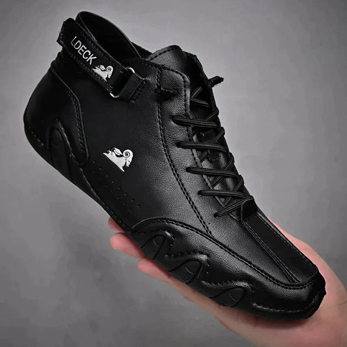 Men's Lace-Up Leather Casual Ankle Boots for Walking