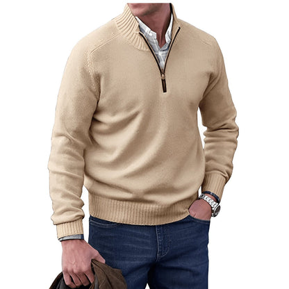 Men's Knit Quarter-Zip Classic-Fit Pullover Sweater