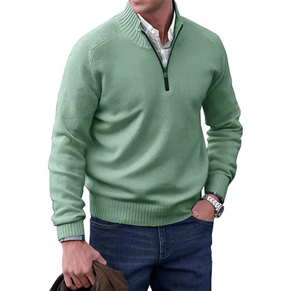 Men's Knit Quarter-Zip Classic-Fit Pullover Sweater