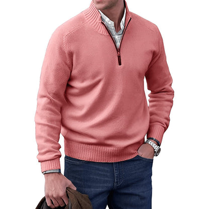 Men's Knit Quarter-Zip Classic-Fit Pullover Sweater