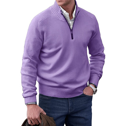 Men's Knit Quarter-Zip Classic-Fit Pullover Sweater