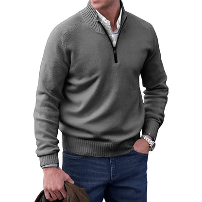 Men's Knit Quarter-Zip Classic-Fit Pullover Sweater