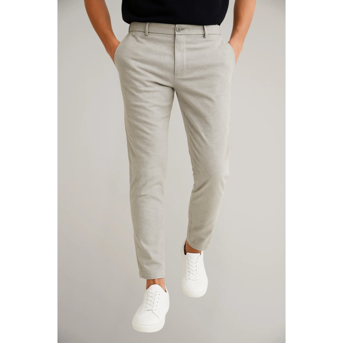Men's Tailored Slim-Fit Formal Trousers