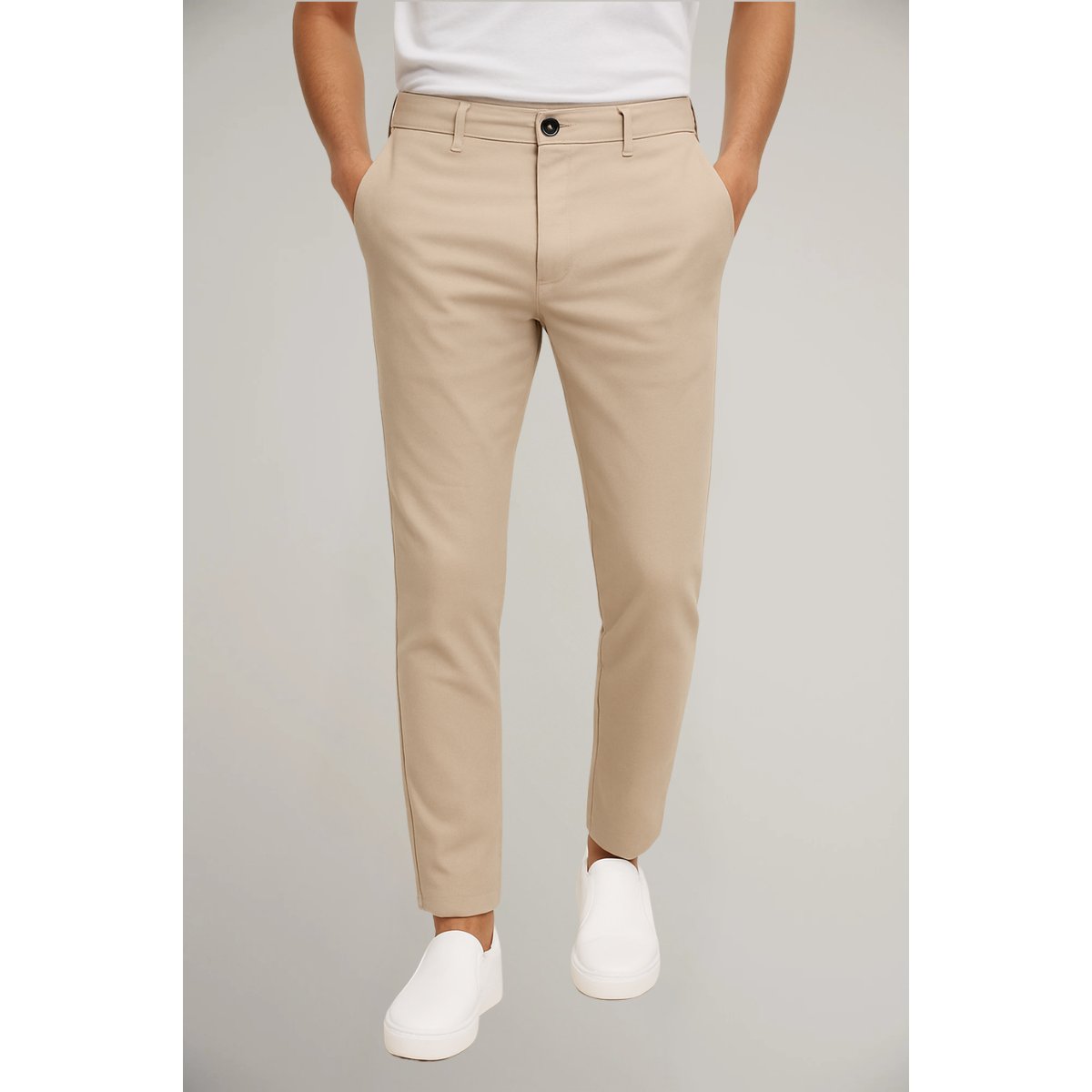 Men's Tailored Slim-Fit Formal Trousers