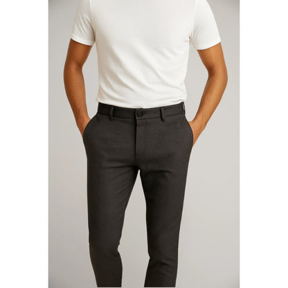 Men's Tailored Slim-Fit Formal Trousers