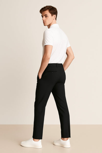 Men's Tailored Slim-Fit Formal Trousers