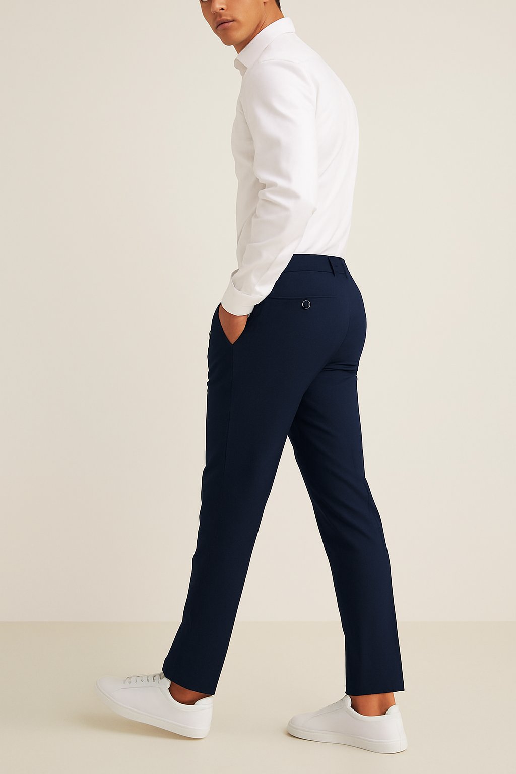 Men's Tailored Slim-Fit Formal Trousers