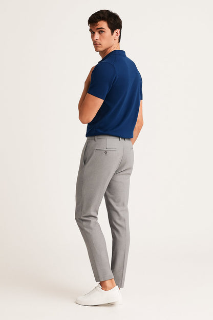Men's Tailored Slim-Fit Formal Trousers